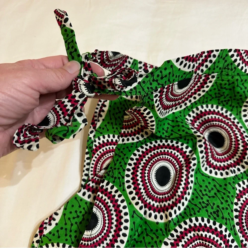 African Bullseye Ankara Tribal Waist Tie Apron